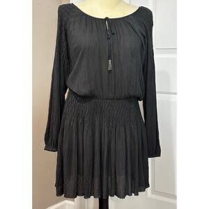 Free People XS NWT Dress Charcoal Gray Boho Festival Cottagecore